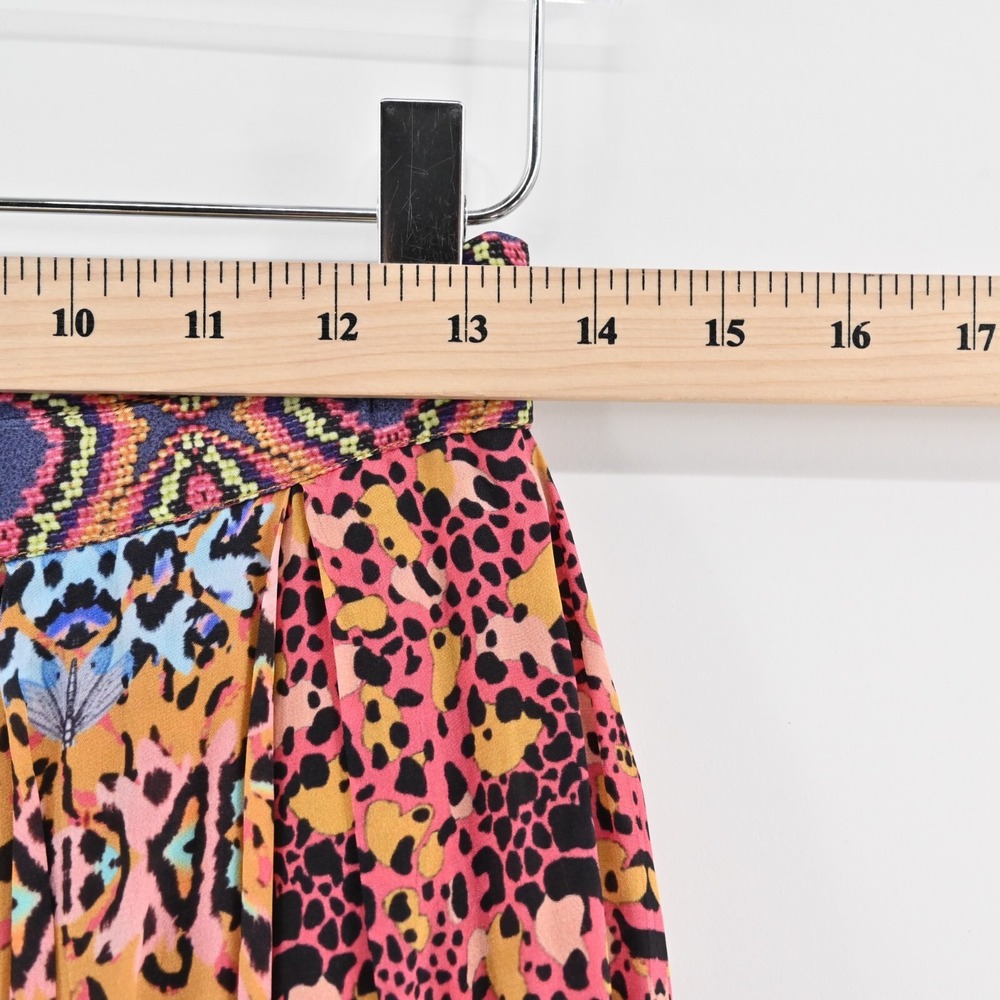 Anthropologie Bhanuni by Jyoti Panthera Maxi Skirt Womens Size 0 Leopard Cotton - Picture 4 of 12